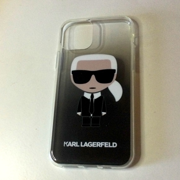 KARL LAGERFELD OMBRE CLEAR IPHONE 11 PRO CASE BLACK NWOT - Picture 1 of 3